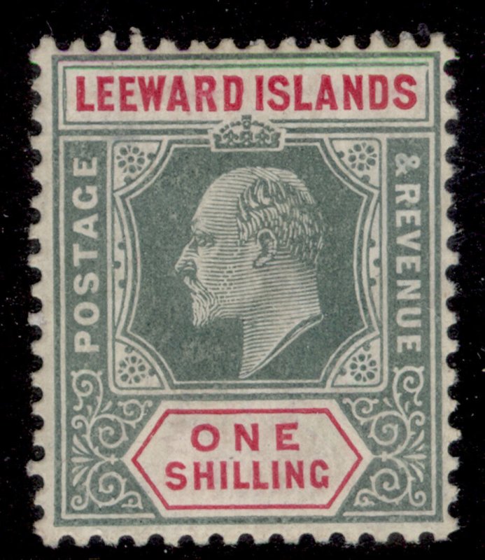 LEEWARD ISLANDS EDVII SG35, 1s green & carmine, M MINT. Cat £55.