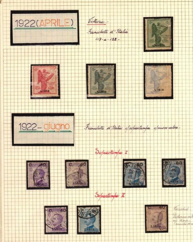 LIBIA LOT LIBYA ITALY COLONIES VERY NICE STAMP COLLECTION WITH VARIETIES $$