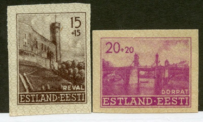 Estonian postage stamps. From left to right and top to bottom: S1