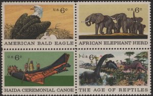 SC#1387-90 6¢ Natural History Block of Four (1970) MNH