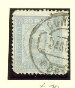 PORTUGAL 1892 CARLOS #70  PERF.12.5  USED