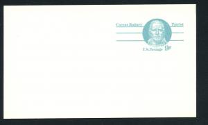 US Scott's # UX70 9 Cent -Caesar Rodney-Postcard-Unused