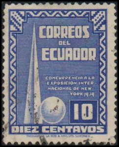 Ecuador 390 - Used - 10c N.Y. World's Fair (1939) (cv $0.35) (2)