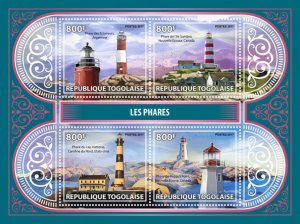 TOGO - 2017 - Lighthouses - Perf 4v Sheet - Mint Never Hinged