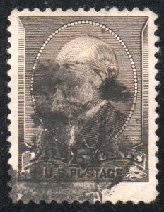 USA #205 VF JUMBO, cork cancel, large margins, rich color!