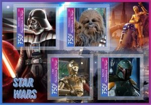 Stamps. Cinema. Space. Star Wars  2021 year 1+1 sheets perforated Niger
