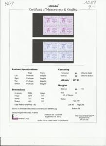 # 1089 MINT NEVER HINGED Plate Block ARCHITECTS     XF+