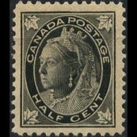 CANADA 1897 - Scott# 66 Queen 1/2c NH