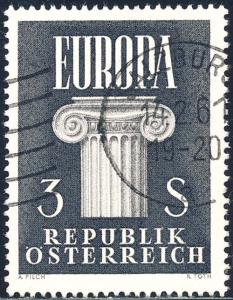 Austria 1960 Sc 657 Europa Unite Europe Salzburg CDS Stamp U