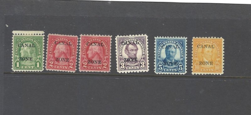 CANAL ZONE STAMPS FROM THE EARLY 1900'S