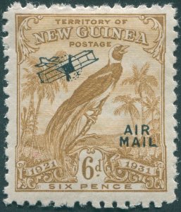 New Guinea 1931 6d bistre-brown Air Mail SG170 unused