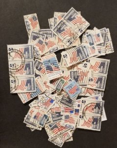 US 100 Used FLAG Stamp Lot Arts Crafts Projects z5034