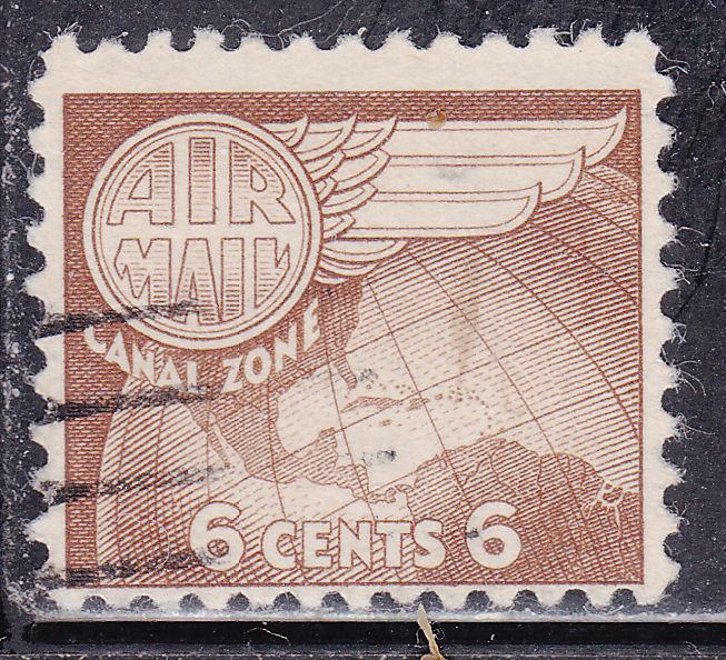 Canal Zone C22 USED 1951 Globe and Wing