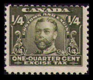 CANADA REVENUE VINTAGE 1915 ¼c #FX1 MNH SCARCE FRACTIONAL EXCISE TAX