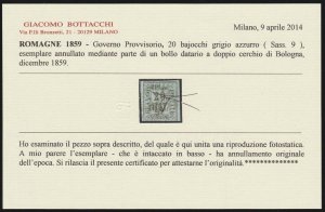 ITALY - Romagna 1859 type-set set + shades. Sass cat €27,800. with Certificates.