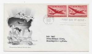 US C32 (Me-5) 5c DC-4 Skymaster pair on FDC Artmaster Cachet ECV $11.50