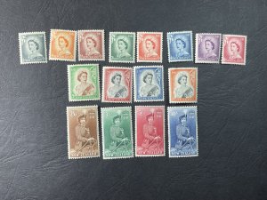 NEW ZEALAND # 288-301--MINT/HINGED----COMPLETE SET-----1953-57