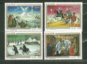 Zaire MNH 1000-3 Christmas 1980 SCV 5.50