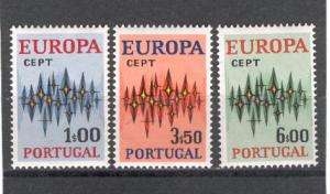 PORTUGAL 1972 Scott 1141-43 Cmplt mnh  scv $9.85 less 90%=$0.99