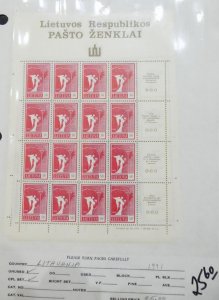 EDW1949SELL : LITHUANIA & LATVIA All VF MNH of Complete sets. Scott Catalog $223