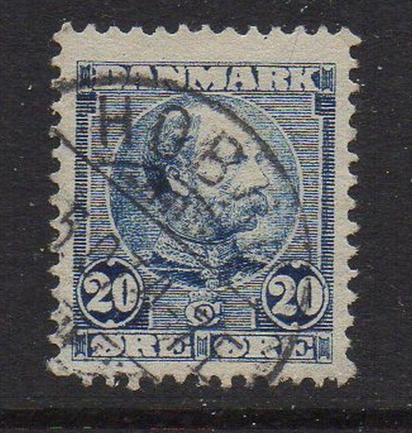 Denmark Sc 66 1904 20 ore blue Christian IX stamp used