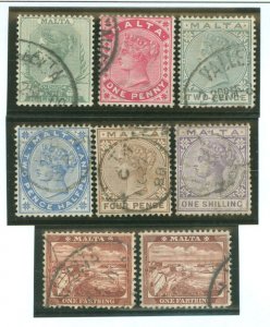 Malta #8-13/19/19a Used Single (Complete Set)