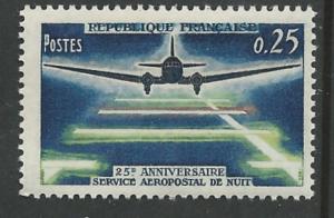 France  # 1089  Night Air Post Flights    (1)  Mint NH