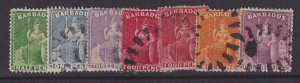 Barbados, Scott 50-56 (SG 72/81), used