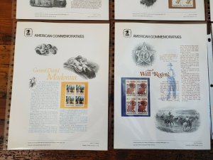 US 1979 Complete Year Set #105-121 USPS Commemorative Stamp Panels SCV $163.75