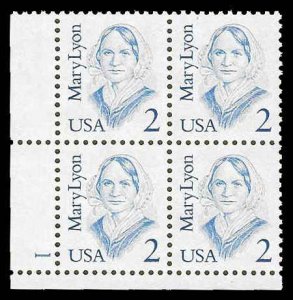 PCBstamps   US #2169 PB 8c(4x2c)Mary Lyon, MNH, (PB-3a)