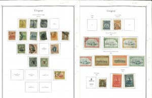 Uruguat 1859-1970 M & U on Palo Hingeless Pages (No Binder)