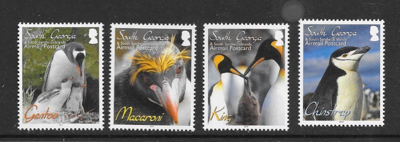 SOUTH GEORGIA #C1-4  MARINE LIFE   WWF  MNH