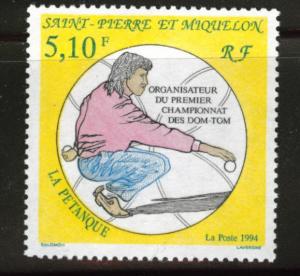 St. Pierre & Miquelon Scott 598 MNH** 1994  Petange stamp