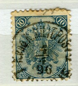 BOSNIA; 1890s classic Eagle Arms issue used 10k. value fine POSTMARK