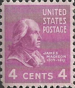 # 808 MINT NEVER HINGED ( MNH ) JAMES MADISON XF+