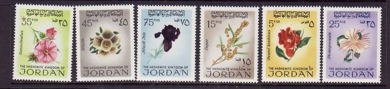 Jordan-Sc#576//586-unused NH flower stamps from the set-Flora-1969-70-