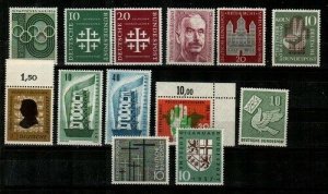 Germany Scott 742-54 Mint NH sets  (Catalog Value $29.40) [TG281]