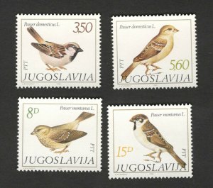 YUGOSLAVIA-MNH -SET- FAUNA - BIRDS - 1982.