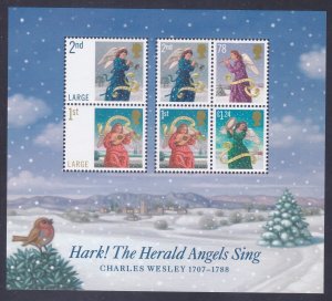 Great Britain 2523 MNH 2007 Christmas Sheet of 6 Very Fine