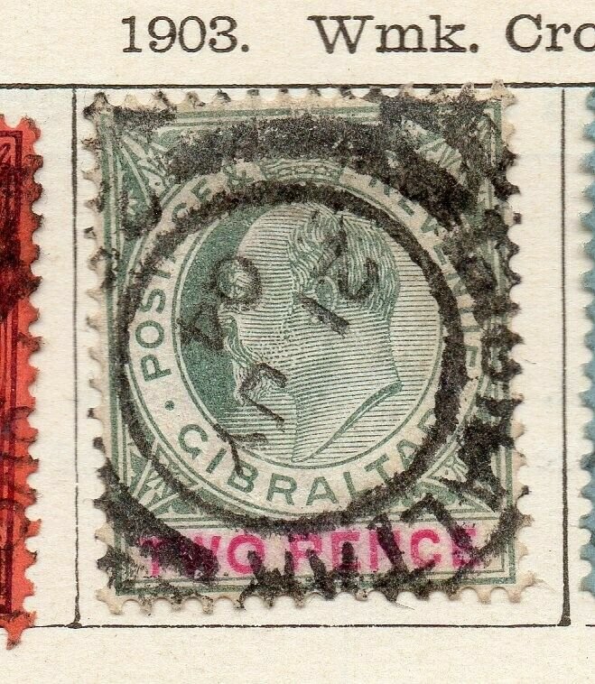 Gibraltar 1903 Early Issue Fine Used 2d. NW-114708