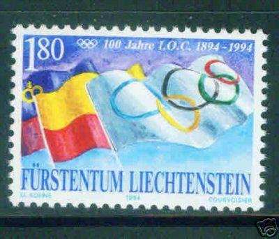 LIECHTENSTEIN Scott 1020 MNH** Olympic Flag stamp