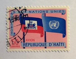 Haiti 1958 Scott C133 CTO - 50c, National Flag & United Nations Flag