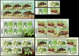 BELARUS 2023-13 Invasive FLORA & FAUNA: Fish Lobster Plants. Set & 5 Sheets, MNH