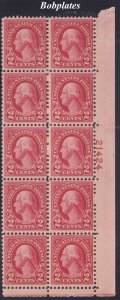 BOBPLATES US #634 Washington Lower Right Plate Block of 10 21424 FVF MNH CV=12.5