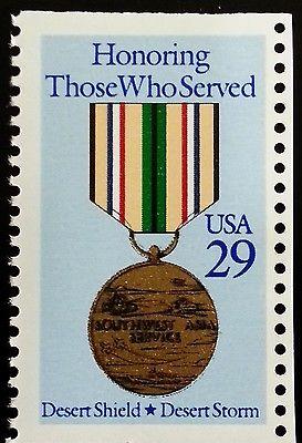 1991 29c Desert Storm/Shield, Booklet Single Scott 2552 M...