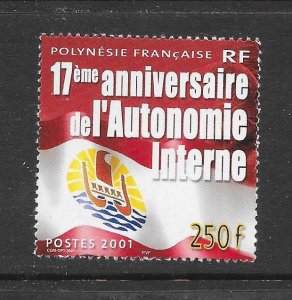 FRENCH POLYNESIA - CLEARANCE #804 AUTONOMY ANNIV. MNH