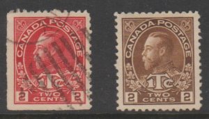 Canada Scott #MR3-MR4 War Tax Stamp - Mint & Used Set