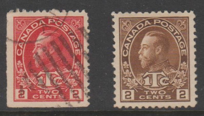 Canada Scott #MR3-MR4 War Tax Stamp - Mint & Used Set