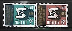 MALTA, 398-399, MNH, WORKERS HANDS HOLDING WRENCH