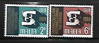 MALTA, 398-399, MNH, WORKERS HANDS HOLDING WRENCH